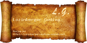Lozinberger Godiva névjegykártya